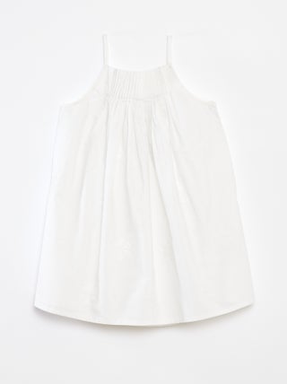 Jurk met plooien en borduursels
