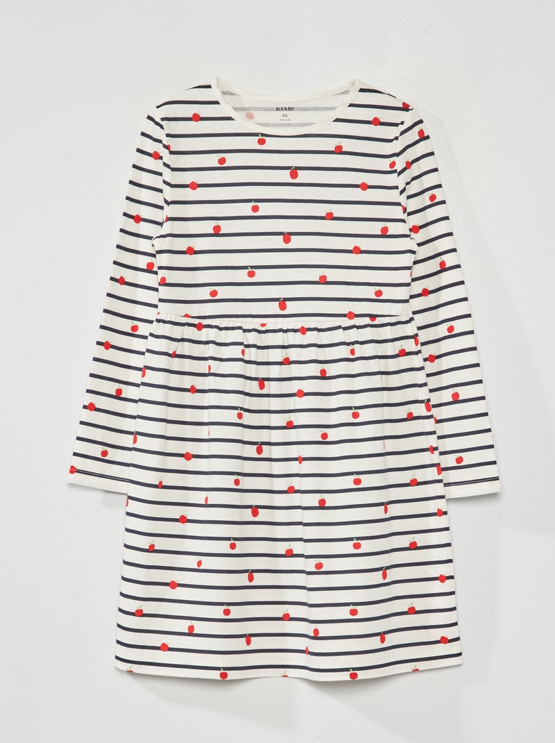 Jurk met print BIEGE - Kiabi