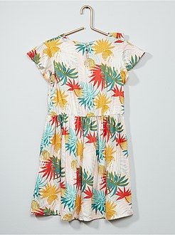 Jurk met print en volants - Kiabi