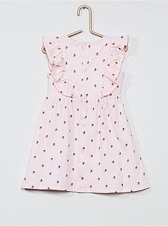 Jurk met print en volants - Kiabi