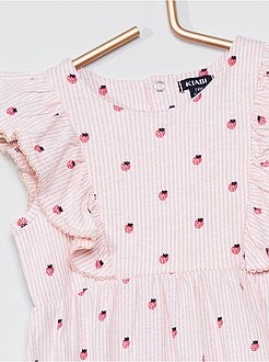 Jurk met print en volants - Kiabi