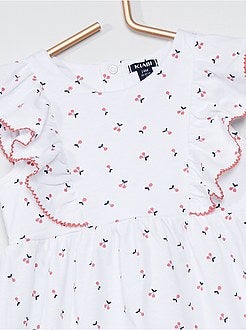 Jurk met print en volants - Kiabi