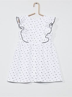 Jurk met print en volants - Kiabi