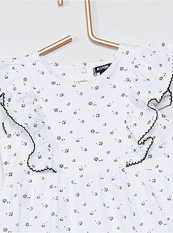 Jurk met print en volants - Kiabi