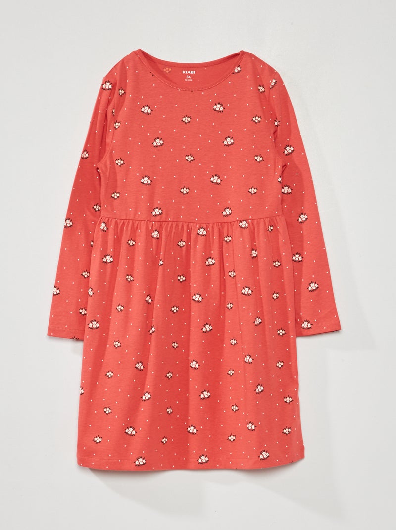 Jurk met print ROOD - Kiabi