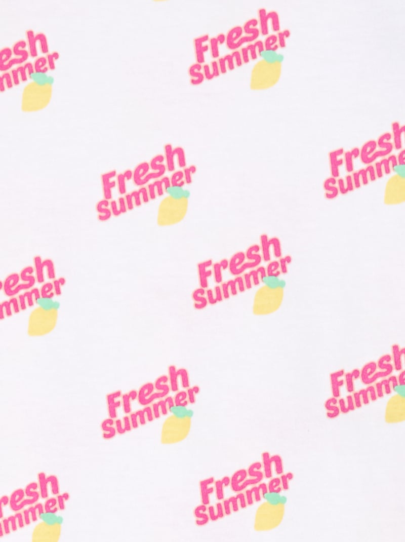 Jurk met print Wit - Kiabi