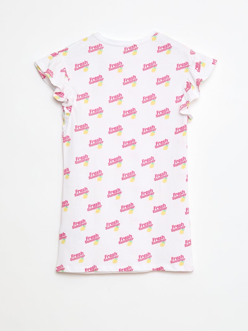 Jurk met print Wit - Kiabi