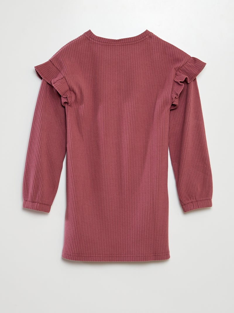 Jurk met ribbeltextuur ROSE - Kiabi