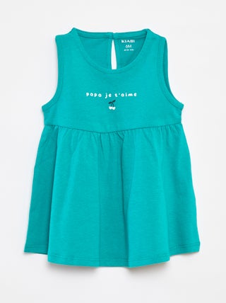 Jurk met schouderbandjes met print