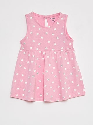 Jurk met schouderbandjes met print