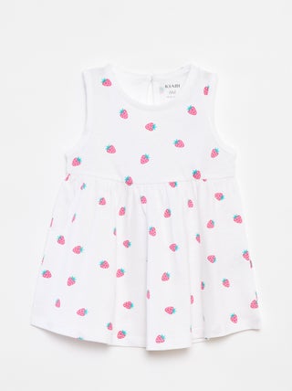 Jurk met schouderbandjes met print