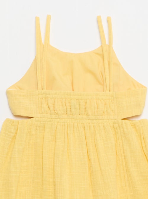 Jurk met smalle niet-verstelbare schouderbandjes en zijsplitten - Kiabi