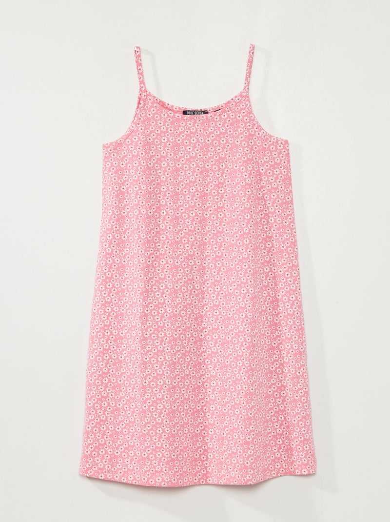 Jurk met smalle schouderbandjes en bloemenprint ROSE - Kiabi