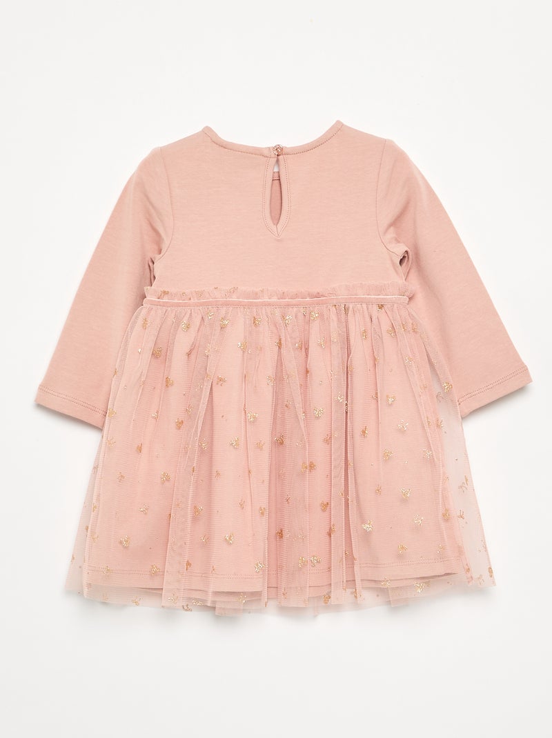 Jurk met tule onderkant 'Minnie' 'Disney' Rose - Kiabi