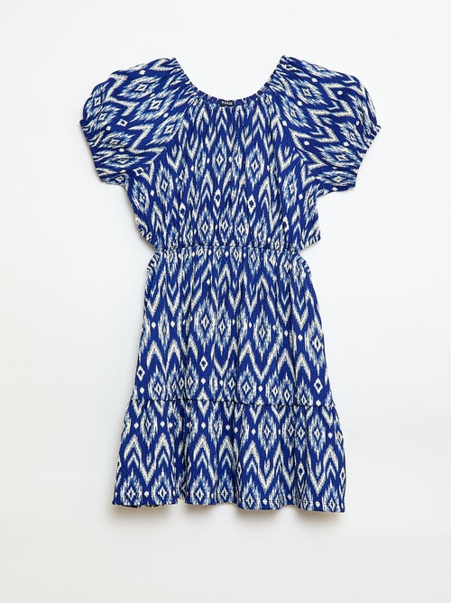 Jurk van ajourtricot met openingen aan de zijkanten - Kiabi