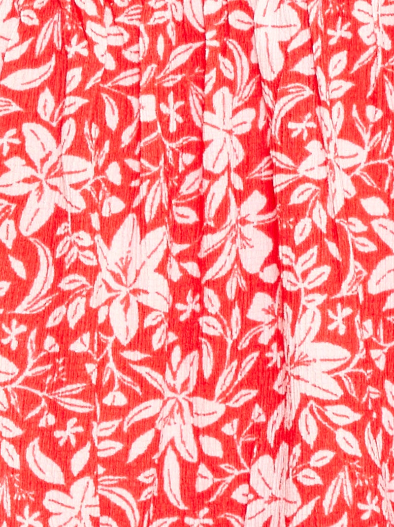 Jurk van ajourtricot met openingen aan de zijkanten Rood - Kiabi