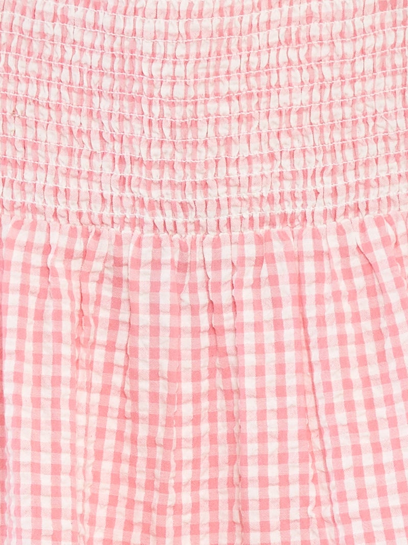 Jurk van crêpeachtige stof met gesmokt lijfje Rose - Kiabi