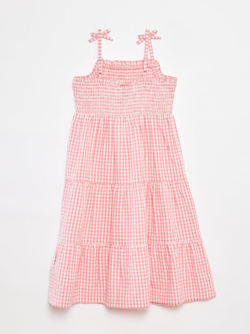 Jurk van crêpeachtige stof met gesmokt lijfje Rose - Kiabi