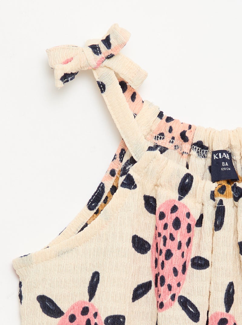 Jurk van crêpetricot Wit - Kiabi
