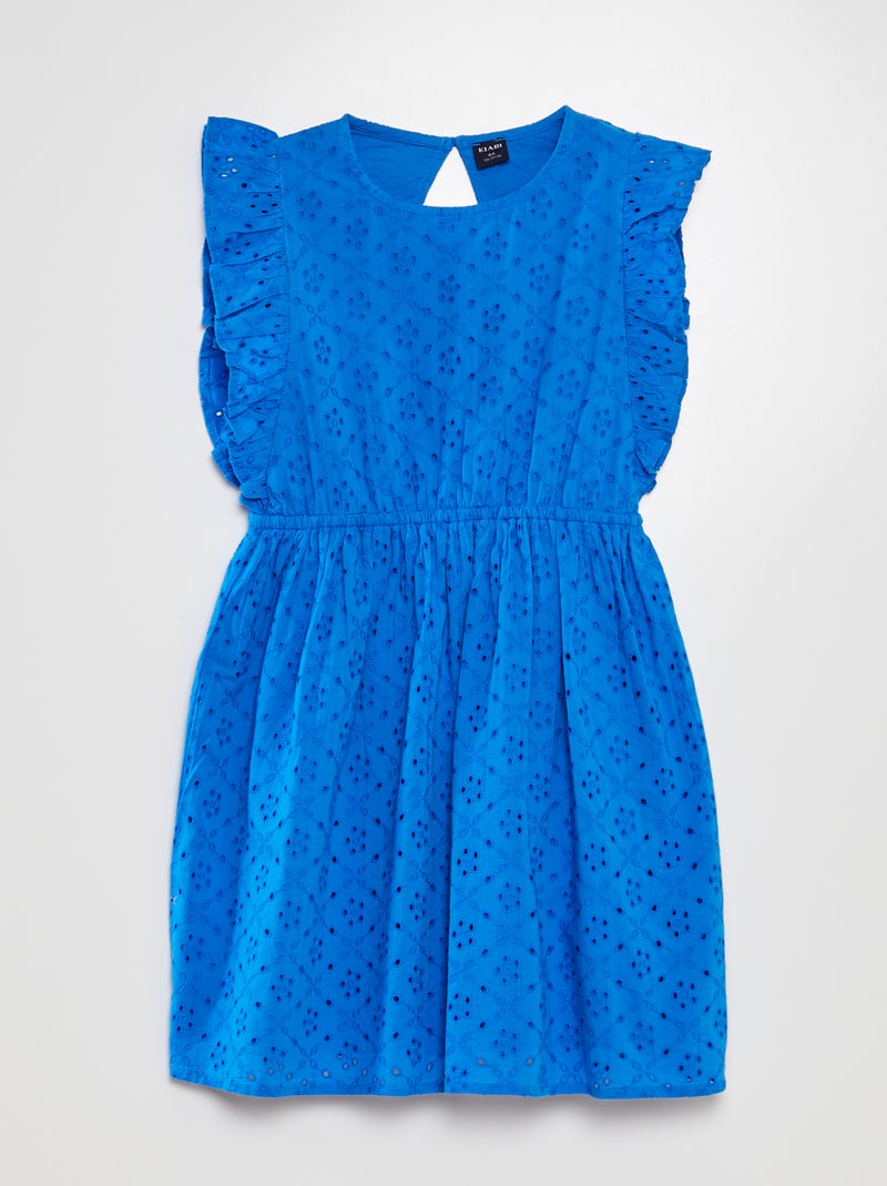 Jurk van Engels kant BLAUW - Kiabi
