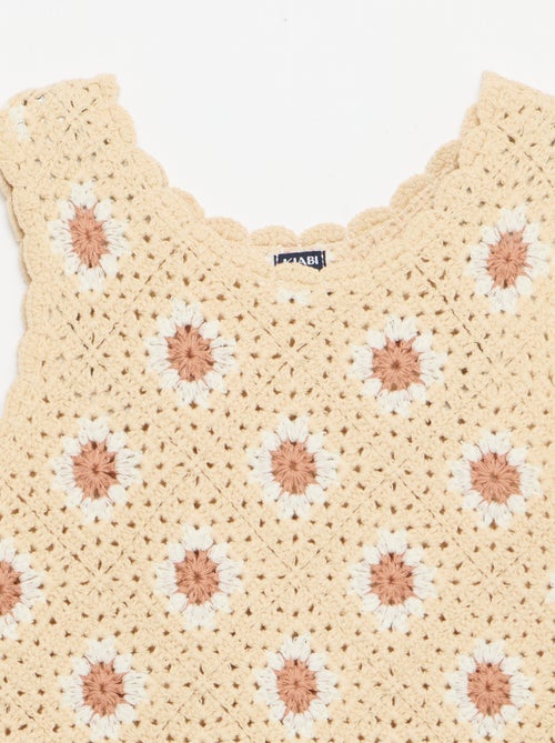 Jurk van haakwerk met motief - Kiabi