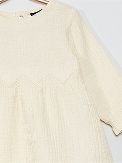 Jurk van hydrofiele stof + bijhorend onderbroekje - Kiabi