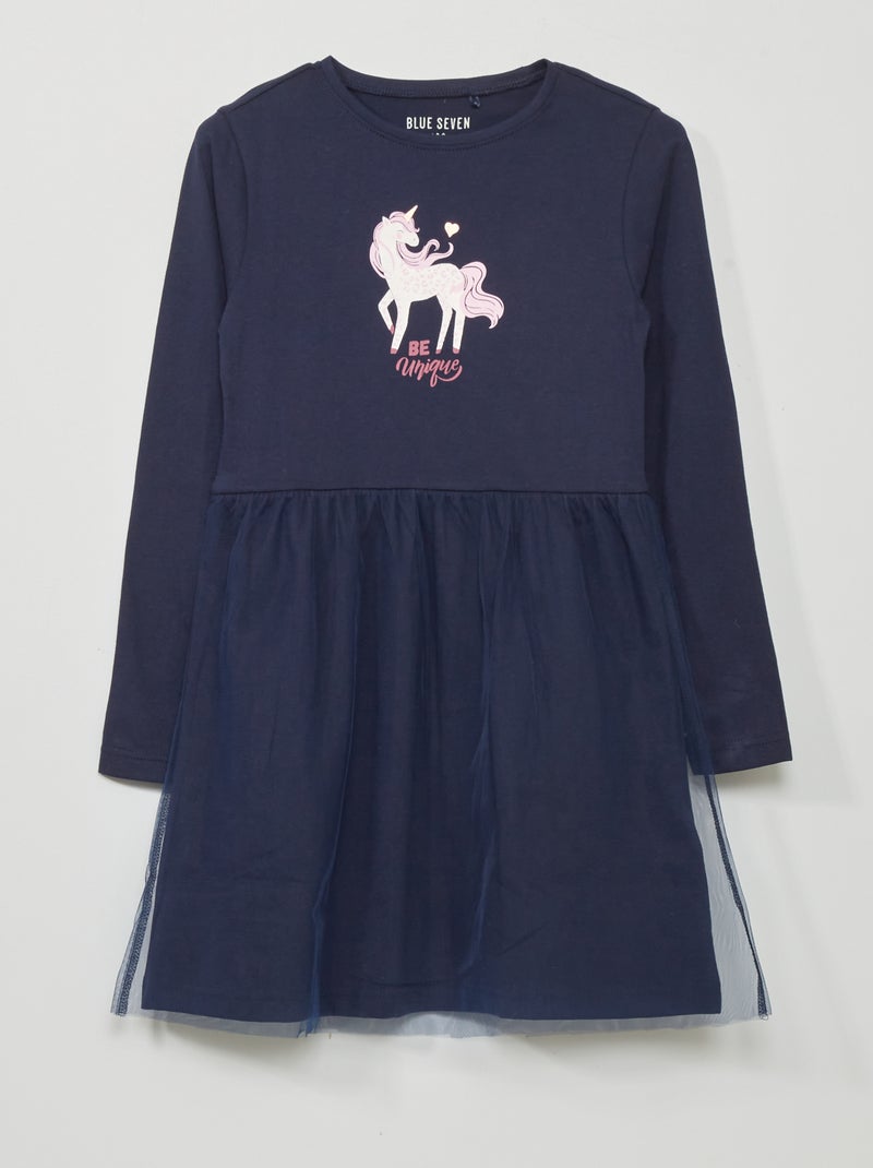 Jurk van jersey BLAUW - Kiabi