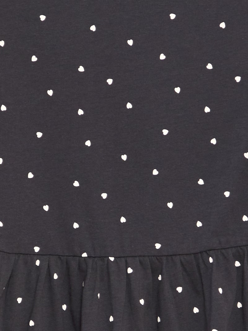 Jurk van jersey met leuke print GRIJS - Kiabi