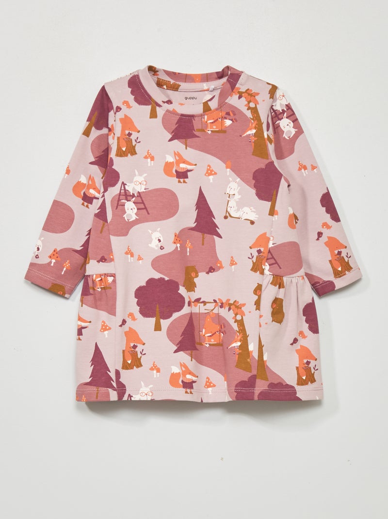 Jurk van jersey met print ROSE - Kiabi
