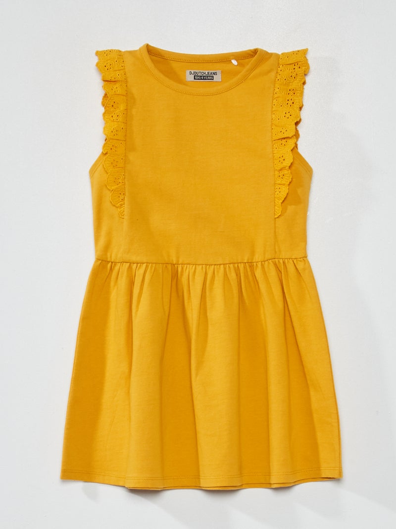 Jurk van jersey ORANJE - Kiabi