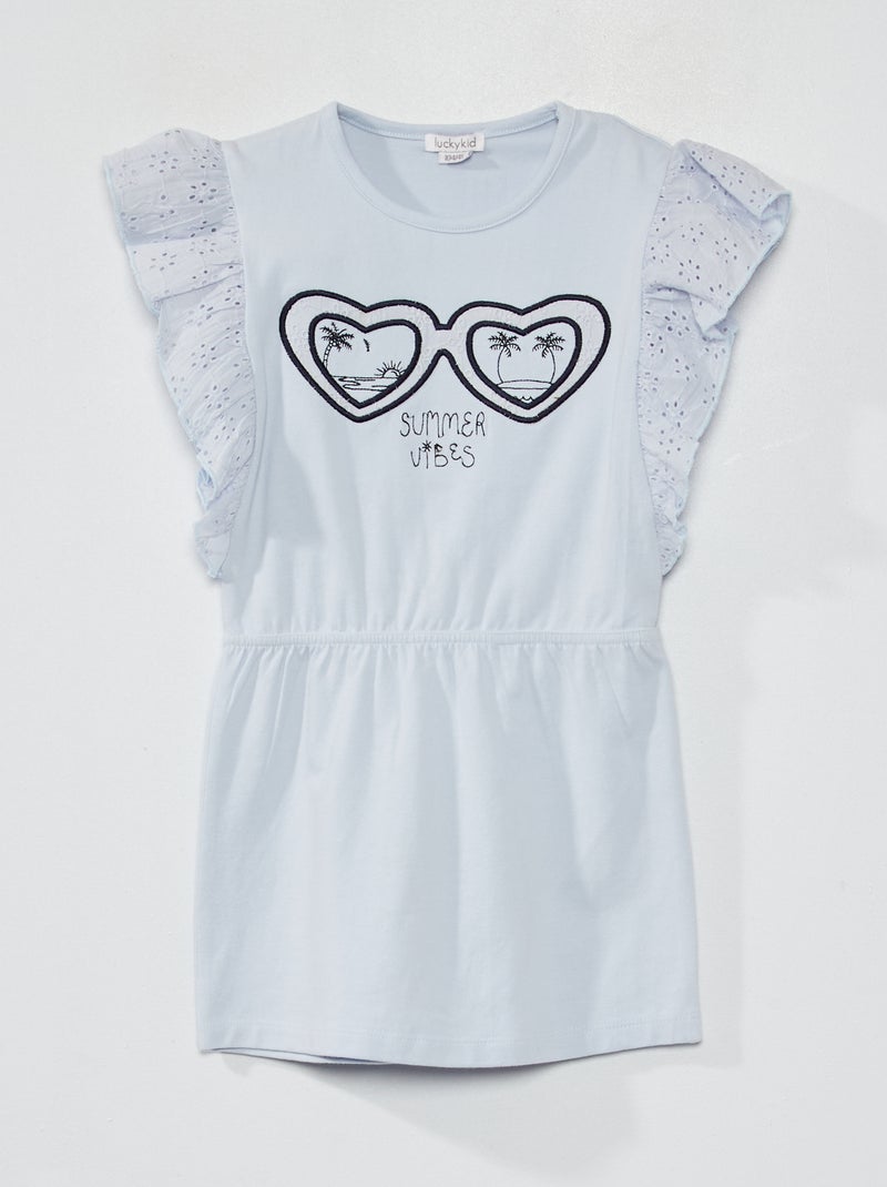 Jurk van jerseystof BLAUW - Kiabi