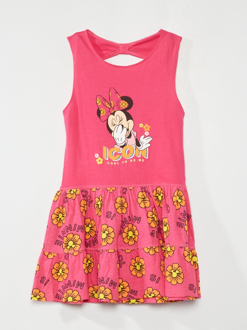 Jurk van jerseystof 'Minnie' 'Disney' roze - Kiabi