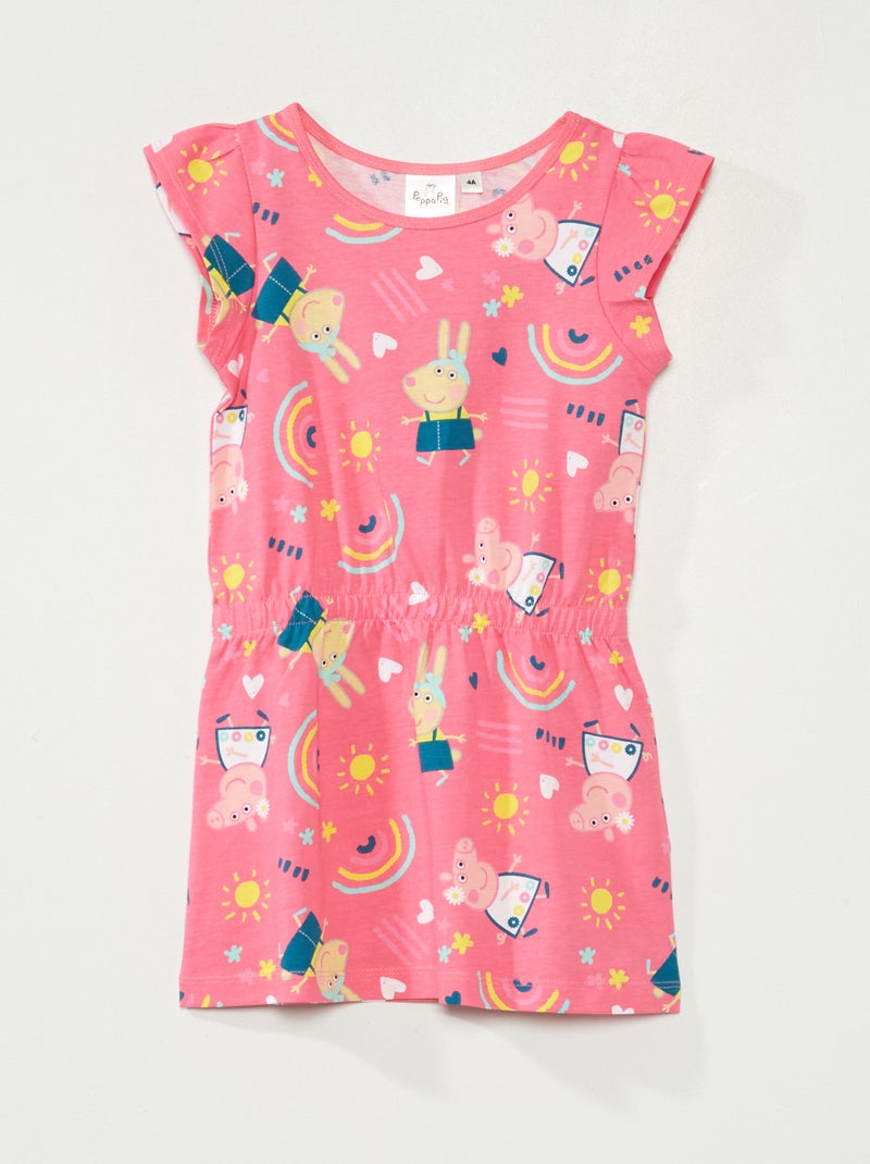Jurk van jerseystof 'Peppa Pig' roze - Kiabi