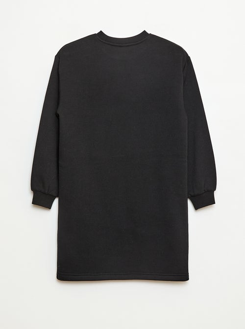 Jurk van joggingstof met detail in glitter-pailletten - Kiabi