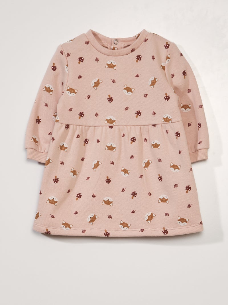 Jurk van joggingstof met lange mouw ROSE - Kiabi