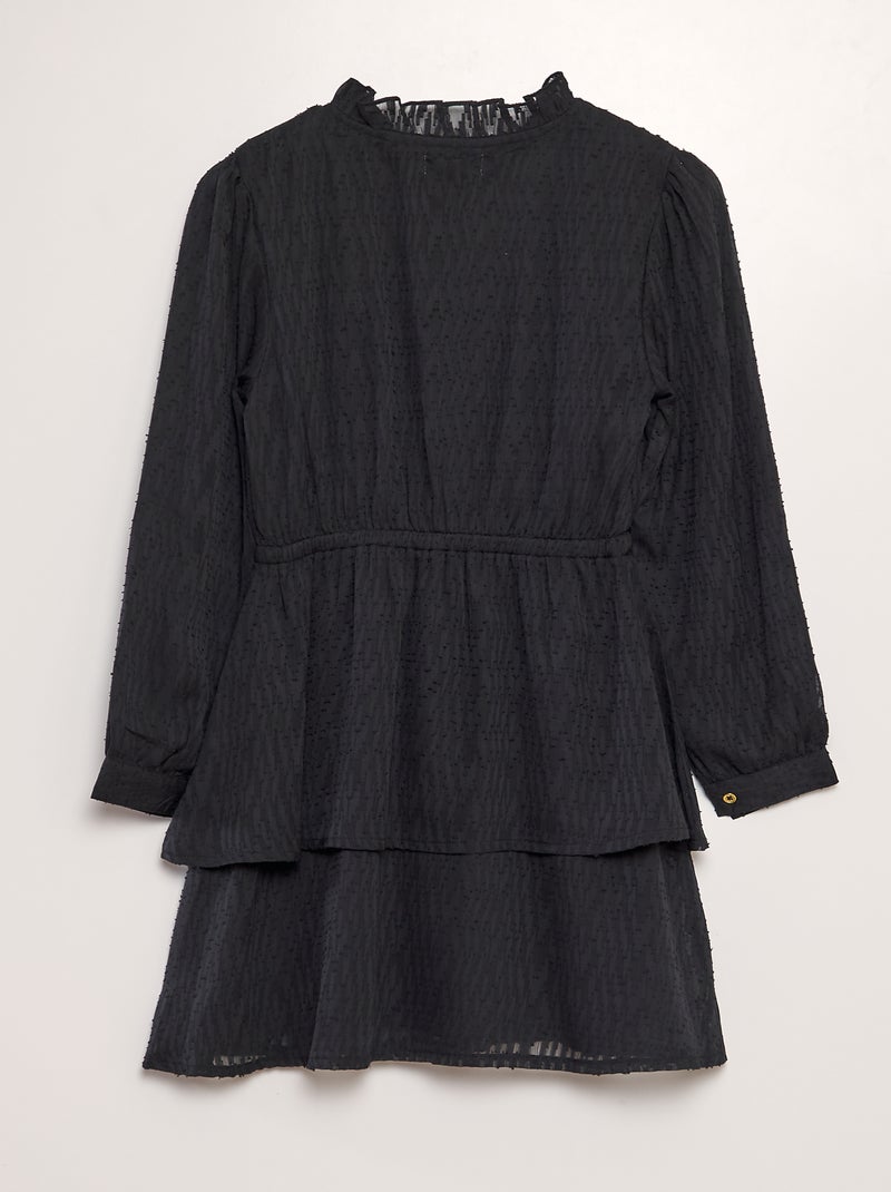 Jurk van plumetis ZWART - Kiabi