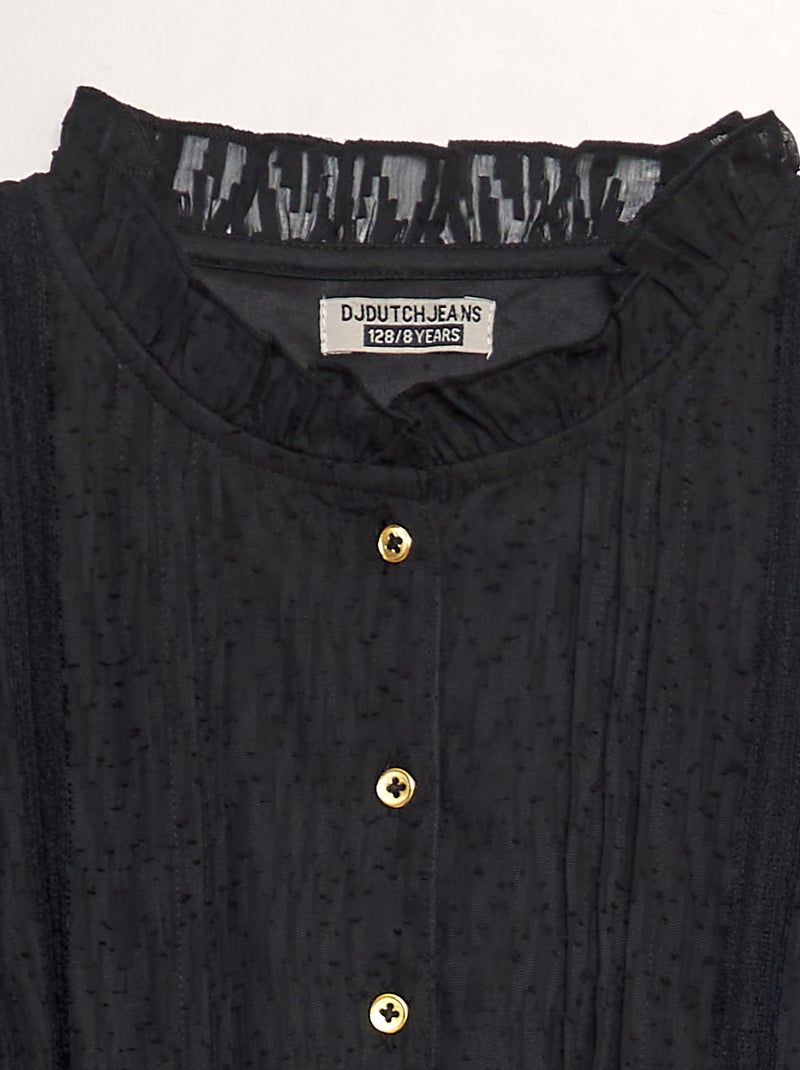 Jurk van plumetis ZWART - Kiabi