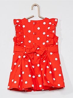 Jurk van popeline met print - Kiabi