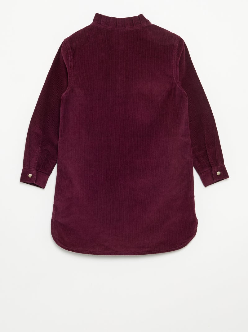Jurk van ribfluweel Rose - Kiabi