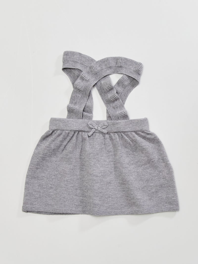 Jurk van tricot GRIJS - Kiabi