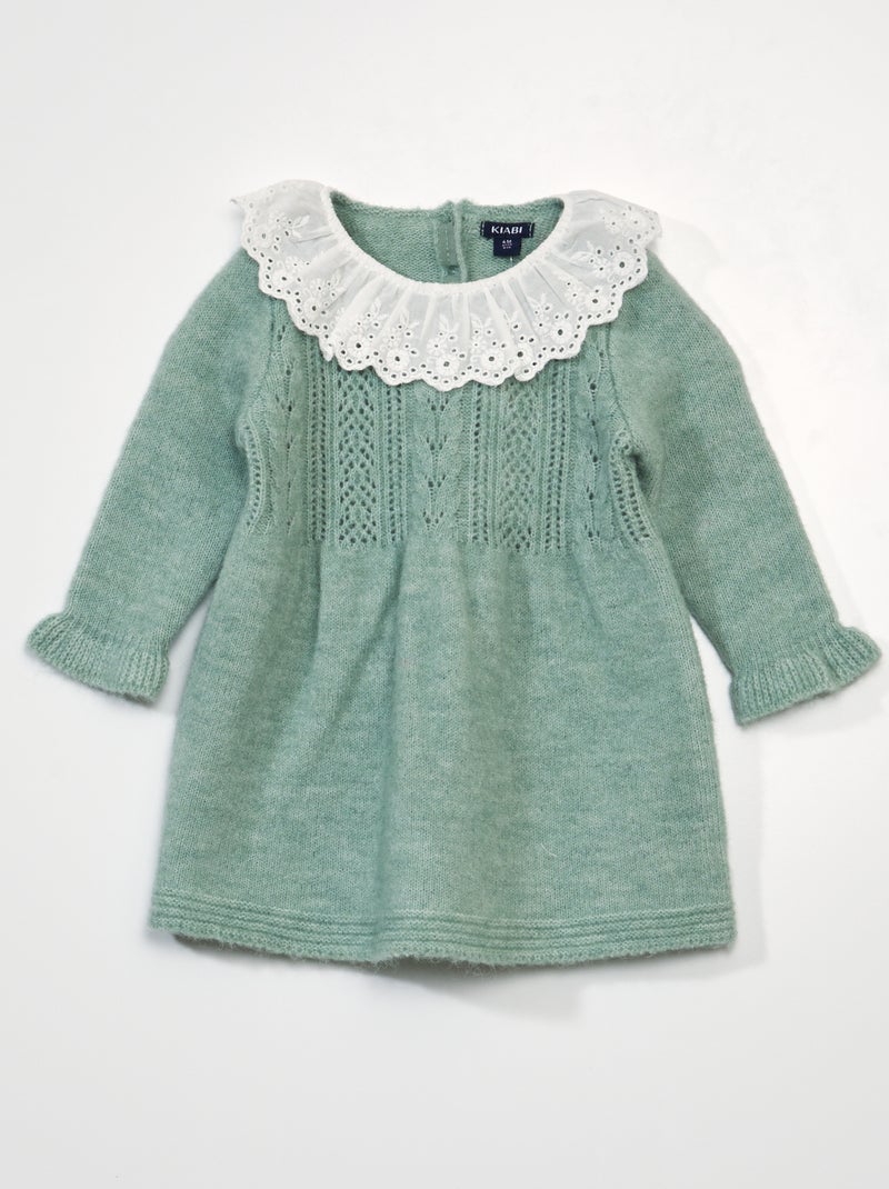 Jurk van tricot GROEN - Kiabi