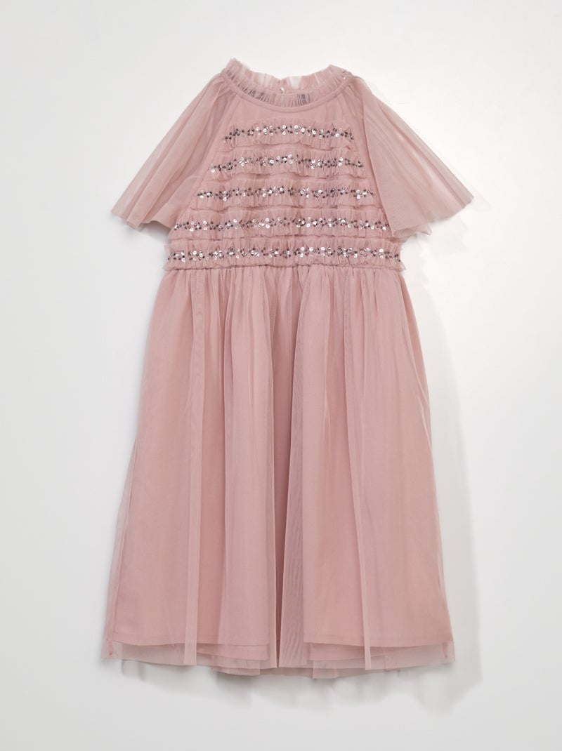 Jurk van tule met lovertjes en volants ROSE - Kiabi