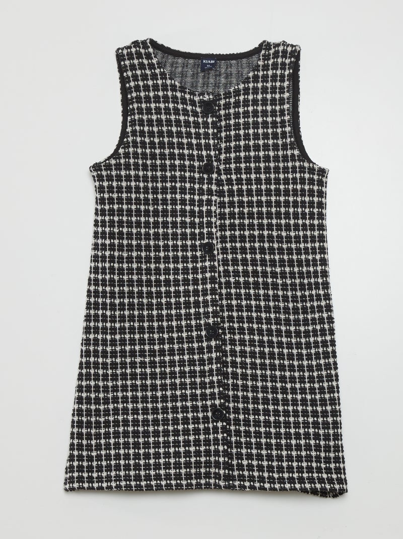 Jurk van tweed ZWART - Kiabi