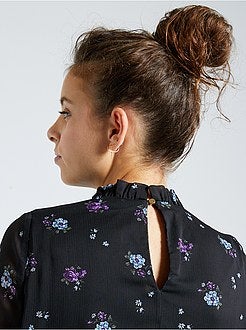 Jurk van voile met bloemenprint - Kiabi