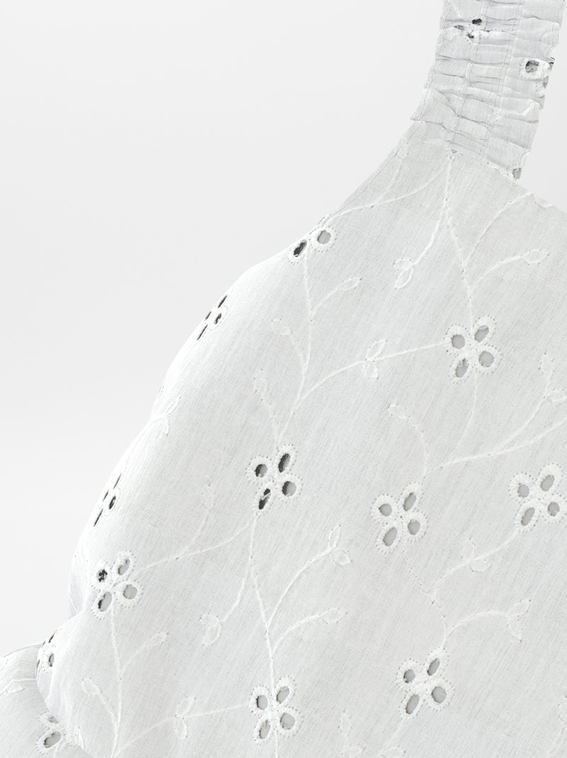 Jurkje met broderie anglaise WIT - Kiabi