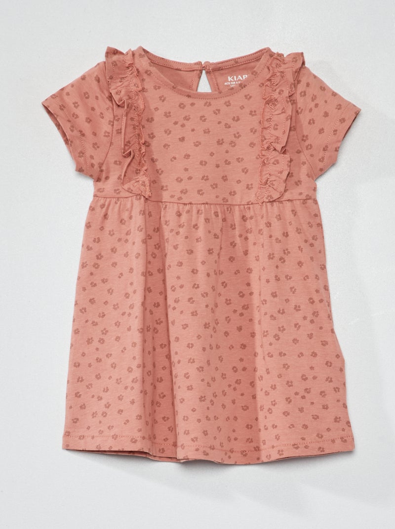 Jurkje met volants en print ROSE - Kiabi