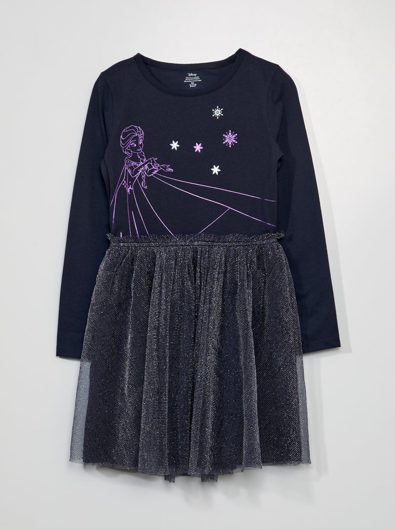 Jurkje van jersey en tule 'Frozen' BLAUW - Kiabi