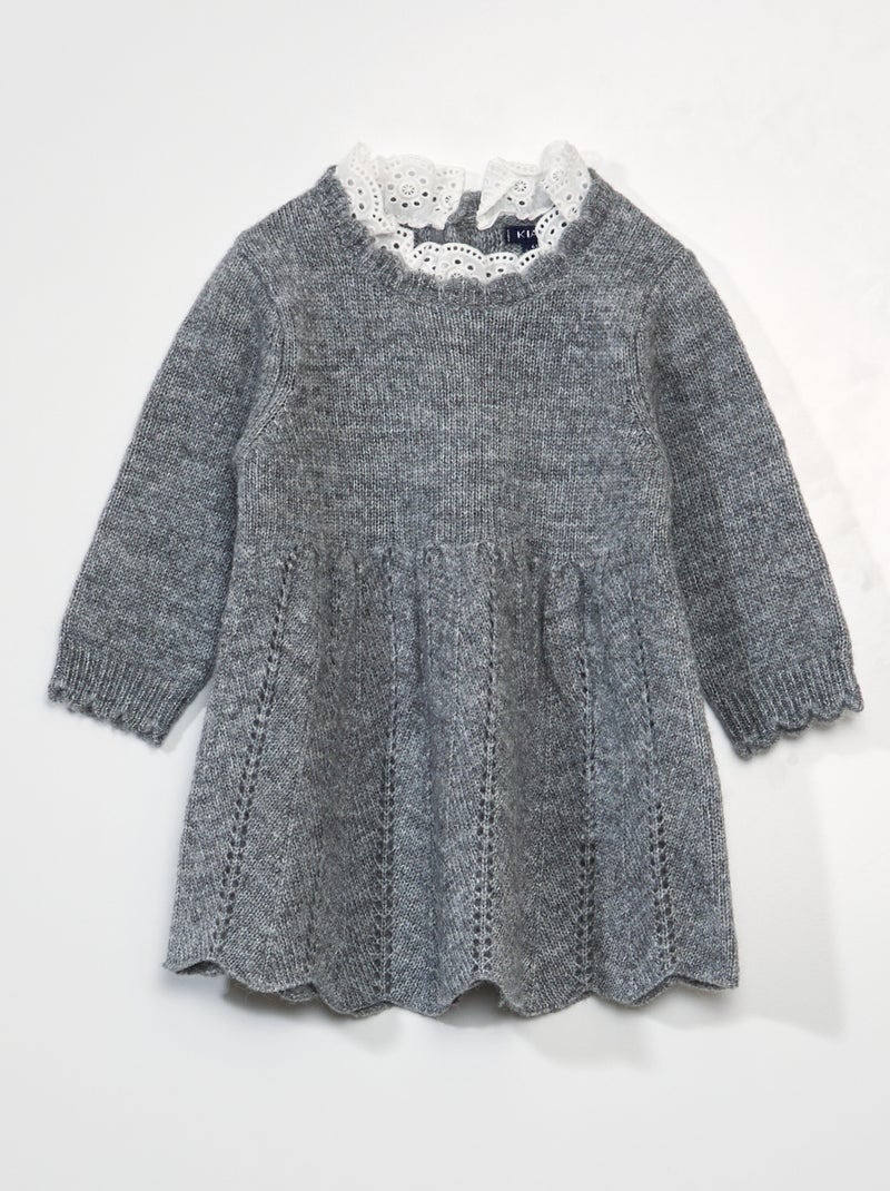 Jurkje van tricot GRIJS - Kiabi