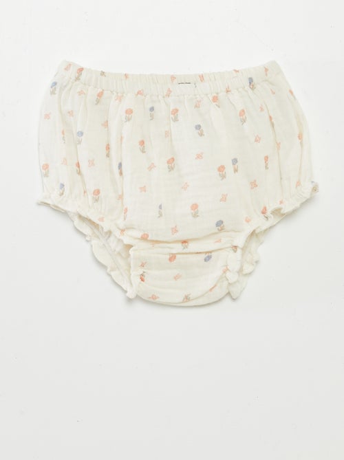 Jurkje van zachte, luchtige katoen + broekje - 2-delig - Kiabi