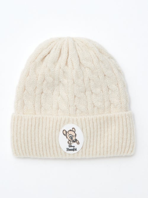 Kabelgebreide muts met ribbelpatroon 'Bambi' 'Disney' - Kiabi